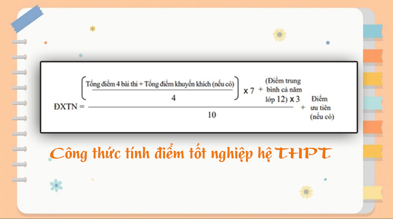 Công thức tính điểm tốt nghiệp hệ THPT